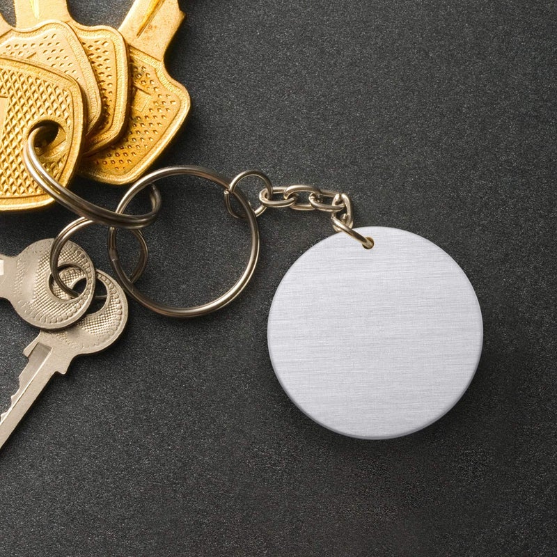 Poen Metal Stamping Blank Tags Aluminum Blanks Metal Tags 1 Inch Round with Hole, 0.06 Inch Thickness for Jewelry Stamping(100) - Image 3